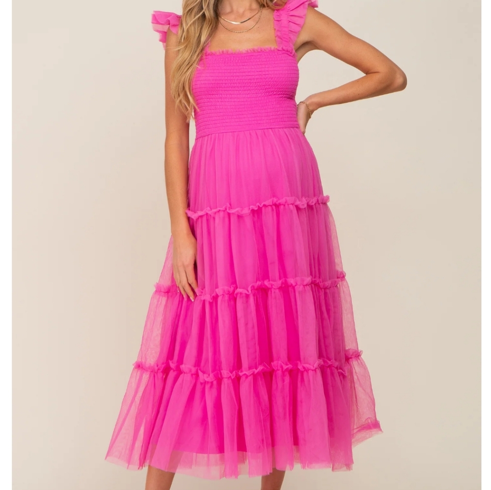 Flying Tomato mesh midi dress
